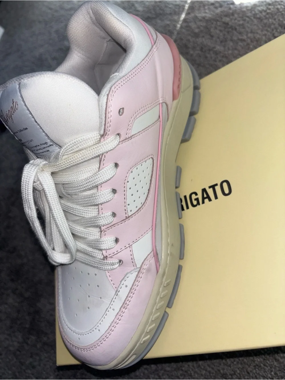 Axel Arigato Pink and White Chunky Low-Top Sneakers